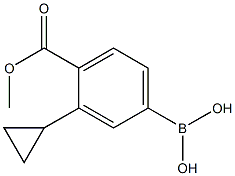 (3-环丙基-4-(甲氧基羰基)苯基)硼酸 结构式