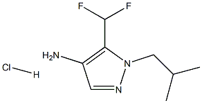 5-(二氟甲基)-1-(2-甲基丙基)-1H-吡唑-4-胺盐酸盐 结构式
