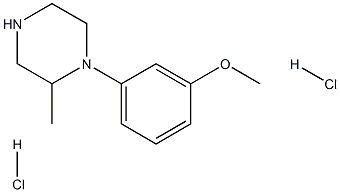 1-(3-甲氧苯基)-2-甲基哌嗪二盐酸 结构式