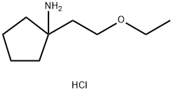1-(2-乙氧基乙基)环戊烷-1-胺盐酸盐 结构式
