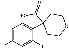 4-(2,4-difluorophenyl)oxane-4-carboxylic acid 结构式