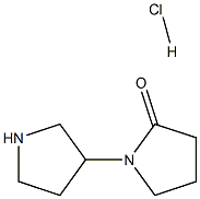 1-(吡咯烷-3-基)吡咯烷-2-酮盐酸盐 结构式