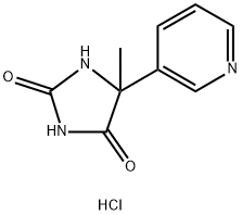 5-甲基-5-(吡啶-3-基)咪唑烷-2,4-二酮盐酸 结构式