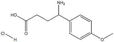 4-氨基-4-(4-甲氧基苯基)丁酸盐酸盐 结构式