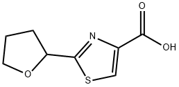 2-(四氢呋喃-2-基)-1,3-噻唑-4-羧酸 结构式