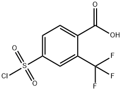 4-(氯磺酰基)-2-(三氟甲基)苯甲酸 结构式