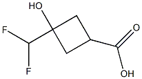 3-(二氟甲基)-3-羟基环丁烷-1-羧酸 结构式