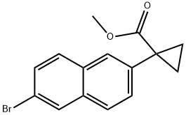 1-(6-溴萘基)环丙甲酸甲酯 结构式