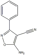 5-氨基-3-苯基异噁唑-4-腈 结构式