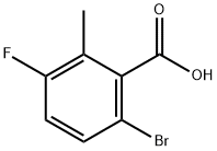 6-溴-3-氟-2-甲基苯甲酸 结构式