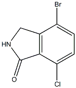 4-溴-7-氯异吲哚啉-1-酮 结构式