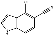 4-氯-1H-吲哚-5-甲腈 结构式