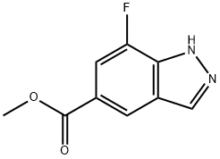 7-氟-1H-吲唑-5-羧酸甲酯 结构式