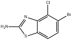 5-bromo-4-chloro-1,3-benzothiazol-2-amine 结构式