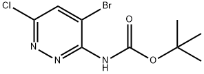 3-(BOC-氨基)-4-溴-6-氯哒嗪 结构式