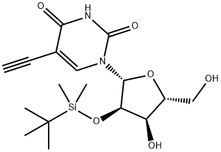 2'-O-tert-butyldimethylsilyl-5-ethinyl uridine 结构式