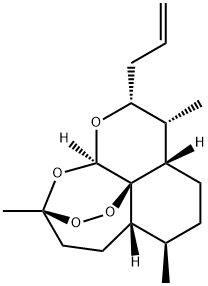 (3R,5aS,6R,8aS,9R,10R,12aR)-10-allyl-3,6,9-trimethyldecahydro-12H-3,12-epoxy[1,2]dioxepino[4,3-i]isochromene 结构式