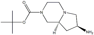 tert-butyl (7S,8aS)-7-aminohexahydropyrrolo[1,2-a]pyrazine-2(1H)-carboxylate 结构式