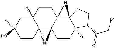 2-溴-1-((3R,5R,8R,9R,10S,13S,14S,17S)-3-羟基-3,13-二甲基十六氢-1H-环戊二烯并[A]菲-17-基)乙酮 结构式