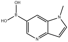 {1-甲基-1H-吡咯[3,2-B]吡啶-6-基}硼酸 结构式