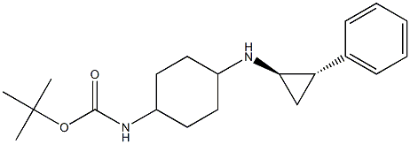 (4-(((1R,2S)-2-苯基环丙基)氨基)环己基)氨基甲酸叔丁酯 结构式