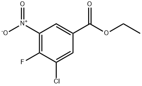3-氯-4-氟-5-硝基苯甲酸乙酯 结构式
