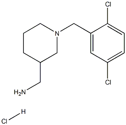 (1-(2,5-dichlorobenzyl)piperidin-3-yl)methanamine hydrochloride 结构式