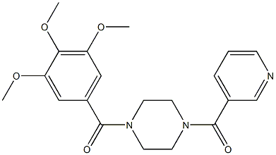 1-(3-pyridinylcarbonyl)-4-(3,4,5-trimethoxybenzoyl)piperazine 结构式