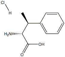 (2R,3S)-2-氨基-3-苯基-丁酸盐酸盐 结构式