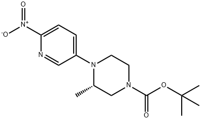 tert-butyl (S)-3-methyl-4-(6-nitropyridin-3-yl)piperazine-1-carboxylate 结构式