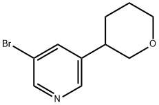 3-Bromo-5-(tetrahydropyran-3-yl)pyridine 结构式