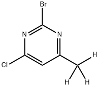 2-Bromo-4-chloro-6-(methyl-d3)pyrimidine 结构式