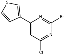 2-Bromo-4-chloro-6-(3-thienyl)pyrimidine 结构式
