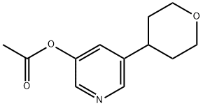 5-(4-tetrahydropyranyl)-3-acetoxypyridine 结构式