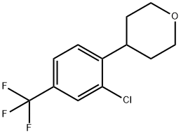 5-Trifluoromethyl-2-(4-tetrahydropyranyl)chlorobenzene 结构式