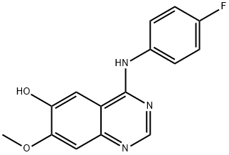 4-((4-fluorophenyl)amino)-7-methoxyquinazolin-6-ol 结构式