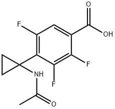 Benzoic acid, 4-[1-(acetylaMino)cyclopropyl]-2,3,5-trifluoro- 结构式
