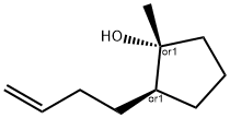 (1R,2S)-2-(but-3-en-1-yl)-1-methylcyclopentanol 结构式