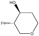 trans-3-fluoro-4-hydroxy-tetrahydropyran 结构式