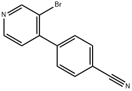 3-Bromo-4-(4-cyanophenyl)pyridine 结构式