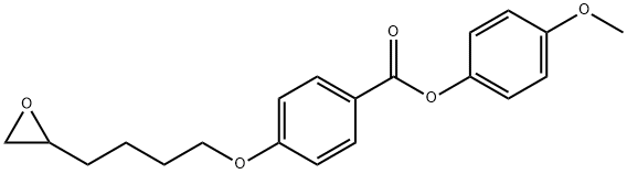 4-甲氧基苯基4-[4-(环氧乙烷-2-基)丁氧基]苯甲酸酯 结构式