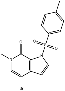 4-溴-6-甲基-1-对甲苯磺基-1H-吡咯并[2,3-C]吡啶-7(6H)-酮 结构式