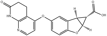 (1S,1aS,6bR)-5-((7-oxo-5,6,7,8-tetrahydro-1,8-naphthyridin-4-yl)oxy)-1a,6b-dihydro-1H-cyclopropa[b]benzofuran-1-carboxylic acid 结构式