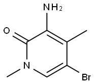 3-amino-5-bromo-1,4-dimethylpyridin-2(1H)-one 结构式