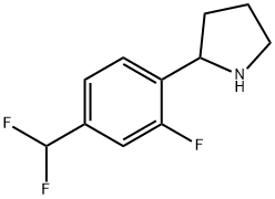 2-[4-(DIFLUOROMETHYL)-2-FLUOROPHENYL]PYRROLIDINE 结构式