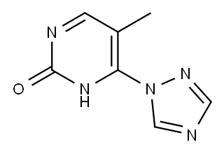 5-methyl-4-(1,2,4-triazol-1-yl)-pyrimidin-2-(1H)-one 结构式