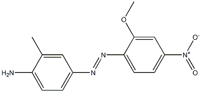 4-[(E)-2-(2-methoxy-4-nitrophenyl)diazen-1-yl]-2-methylaniline 结构式