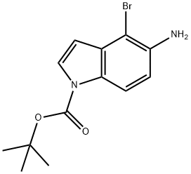 1-BOC-4-溴-1H-吲哚-5-胺 结构式