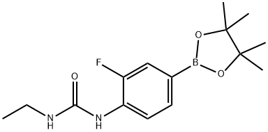 3-氟-4-(乙基脲基)苯硼酸频哪醇酯 结构式