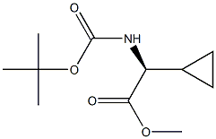 METHYL (2S)-2-{[(TERT-BUTOXY)CARBONYL]AMINO}-2-CYCLOPROPYLACETATE 结构式